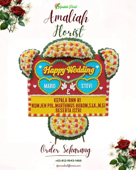Papan Bunga Pernikahan Tritunggal